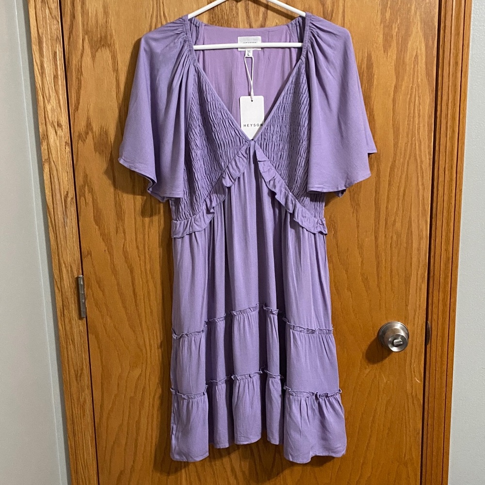 Heyson Lavender Ruffled Dress